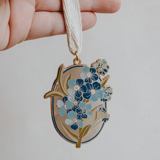 Fine Christmas Ornament - Forget-Me-Not